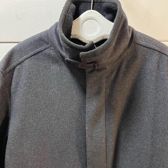 BUGATTI Charcoal Wool & Cashmere Coat - Size 44R - Picture 6 of 12